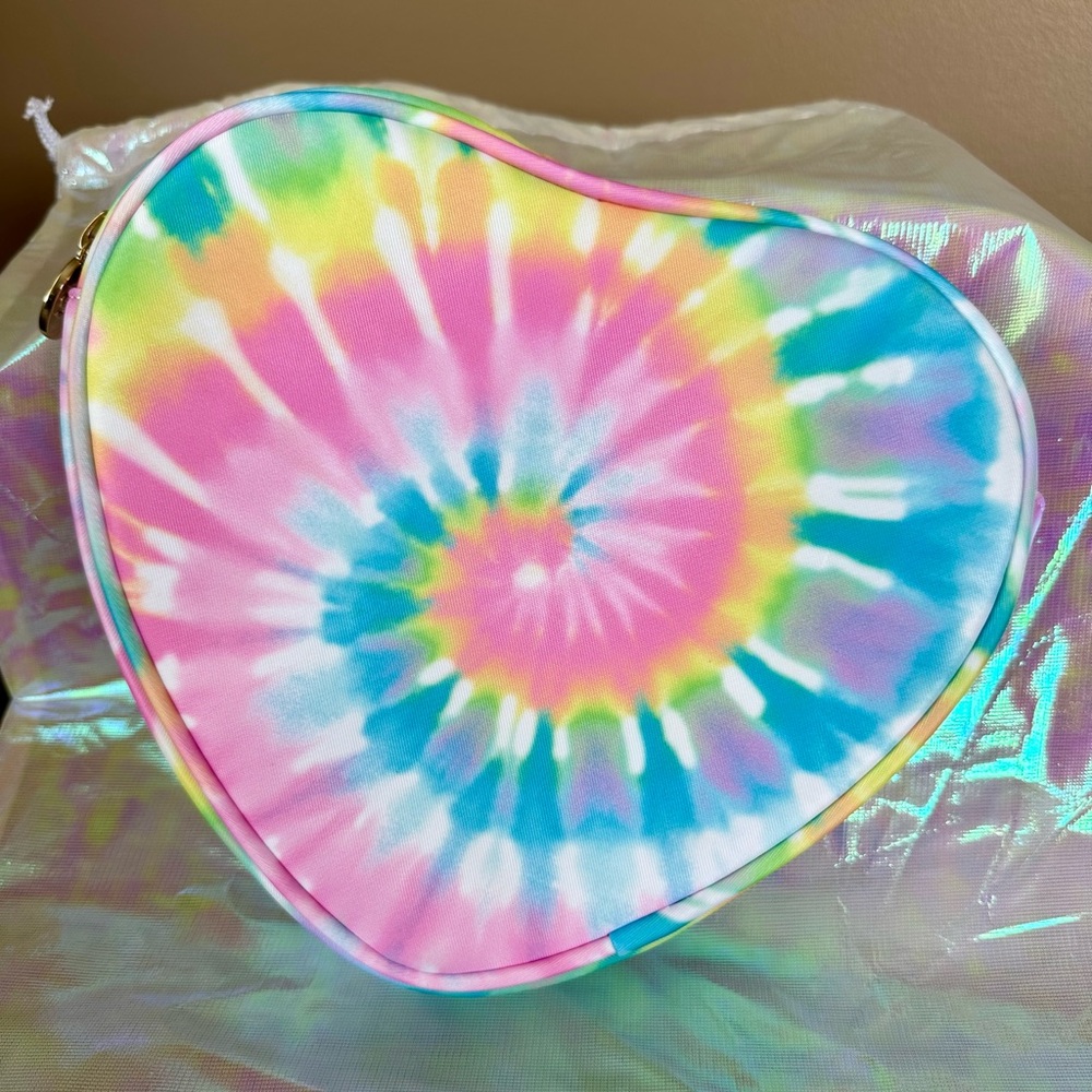 NWOT Stoney Clover Lane Tie Dye Heart Pouch